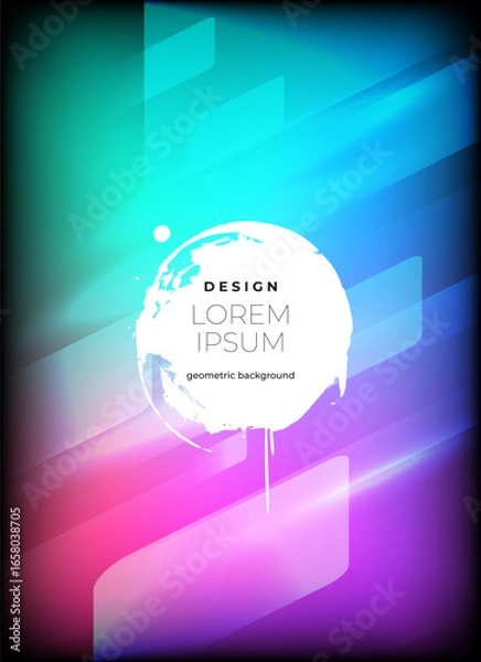 Fototapeta Flat vector. Minimal geometric background. Dynamic shapes composition. Eps10 vector.