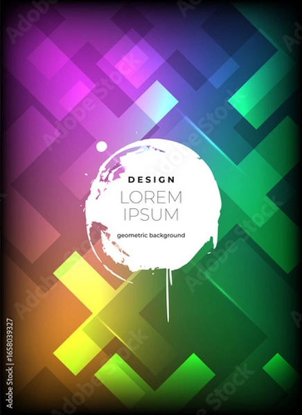 Fototapeta Flat vector. Minimal geometric background. Dynamic shapes composition. Eps10 vector.