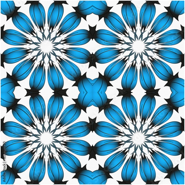 Fototapeta Evil eye beads follow each other's mandala patterns, blue evil eye beads