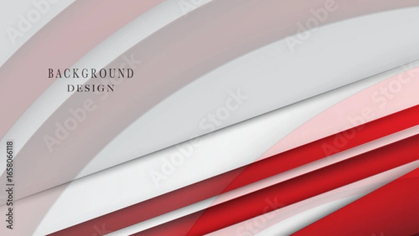 Obraz Red white professional geometric background design