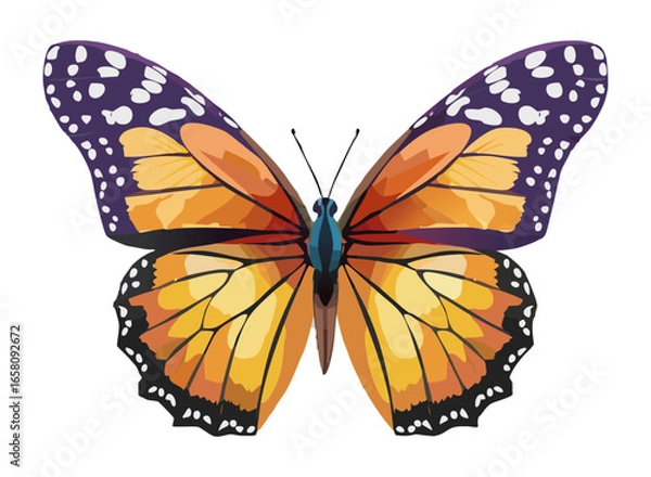 Obraz Monarch  sticker insect transparent background