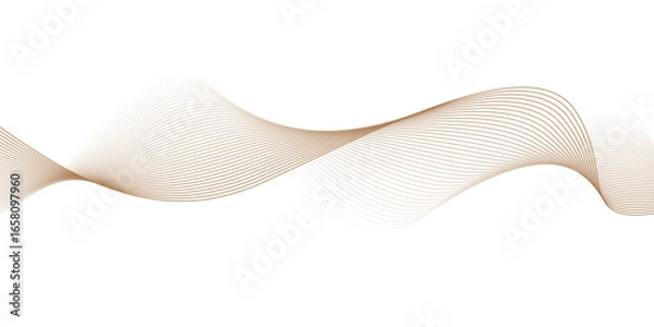 Fototapeta Elegant Beige Abstract Wave Line Background for Modern Minimalist Design.