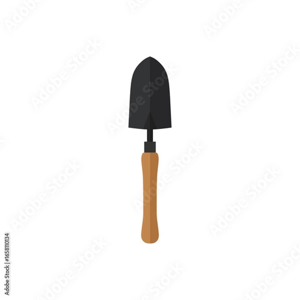 Fototapeta trowel flat design vector illustration isolated on white background. Putty knife illustration. masonry tool for plastering and smoothing construction equipment