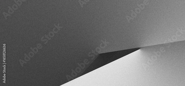 Fototapeta Black white grainy background, monochrome gray noisy texture dark grunge banner, header poster cover backdrop design	
