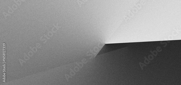 Fototapeta Black white grainy background, monochrome gray noisy texture dark grunge banner, header poster cover backdrop design	
