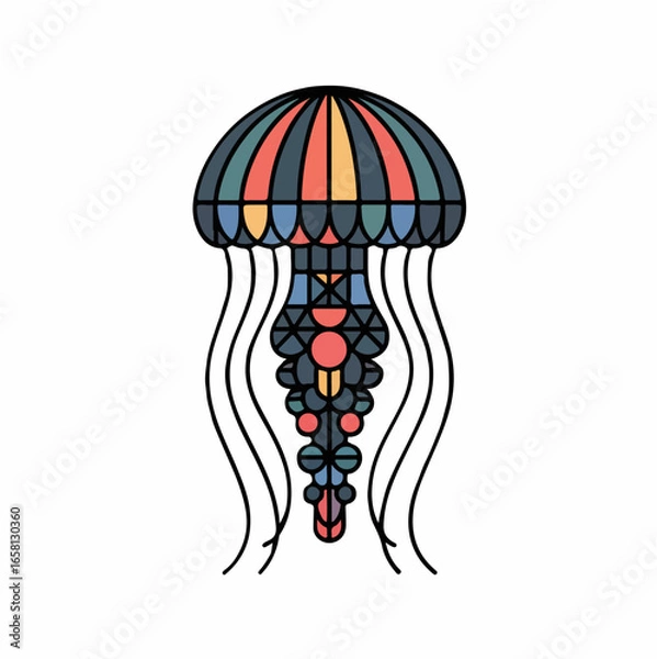 Obraz Vector illustration of a Jellyfish
