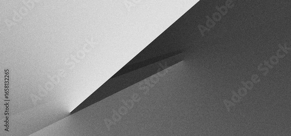 Fototapeta Black white grainy background, monochrome gray noisy texture dark grunge banner, header poster cover backdrop design	
