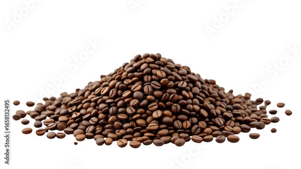 Obraz coffee beans on white background