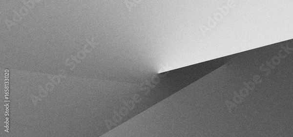 Fototapeta Black white grainy background, monochrome gray noisy texture dark grunge banner, header poster cover backdrop design	
