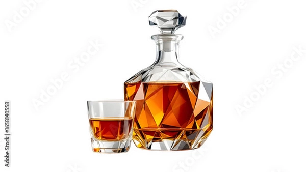 Obraz bottle and glass of brandy