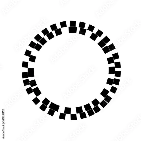 Obraz Abstract Geometric Circle Pattern, Modern minimalist design, a harmonious blend of form and negative space. The pattern is both elegant and versatile. transparent png