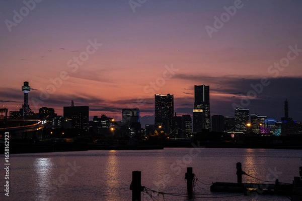 Obraz 横浜夕景