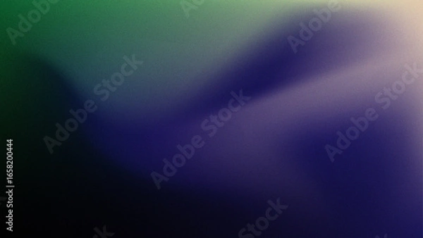Fototapeta Abstract gradient background with green and purple hues and grainy texture
