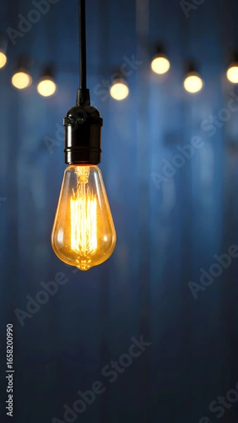 Obraz Glowing Lightbulb Minimalist Vertical Wallpaper