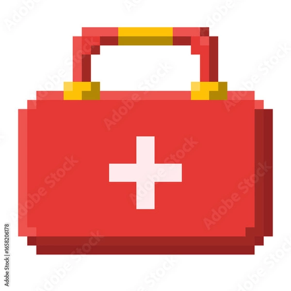 Obraz Fire fighter Items 2d 32 bit Pixel Art Style 