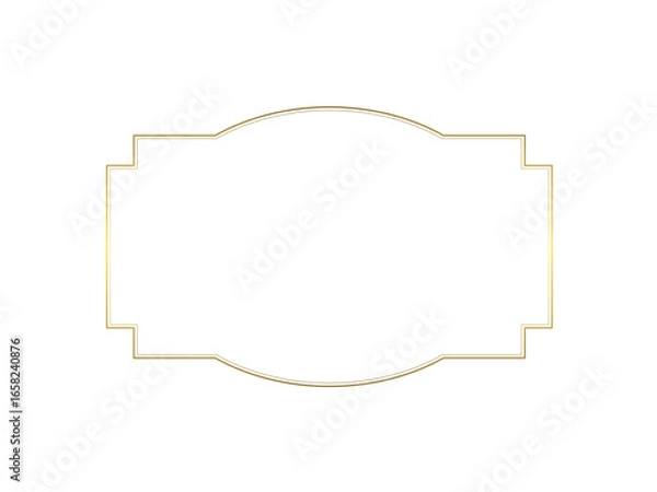 Fototapeta シンプルでおしゃれなゴールドのフレームイラスト