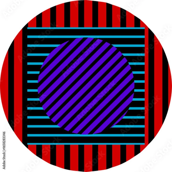 Fototapeta Dynamic Striped Abstract Artwork