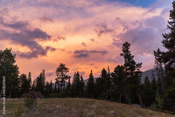 Obraz sunset in the mountains