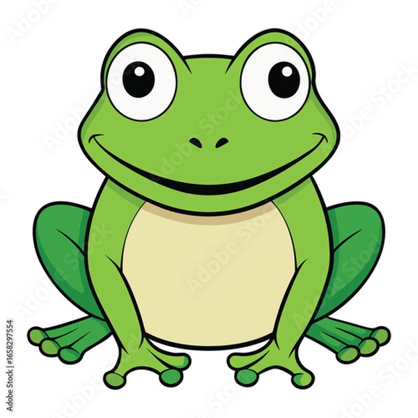 Fototapeta Whimsical Cat Illustration with Bold Colors A Vector Design Featuring a Playful Feline in a Modern Style for Creative Projects