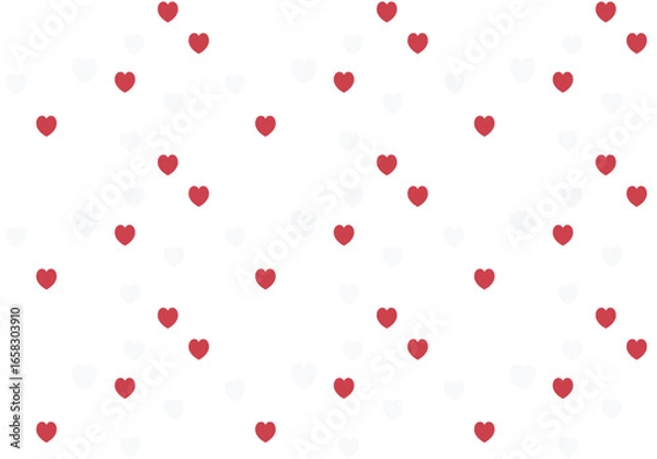 Obraz Hearts background. Vector seamless pattern.
