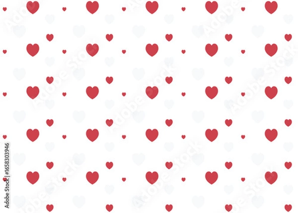 Obraz Hearts background. Vector seamless pattern.
