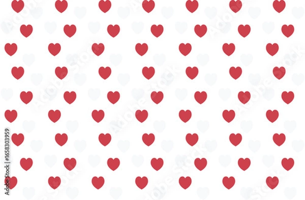 Obraz Hearts background. Vector seamless pattern.
