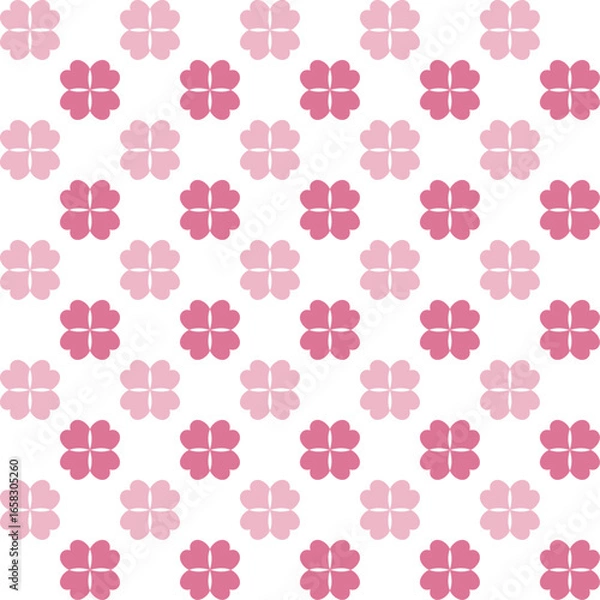 Fototapeta Pink wallpaper. Baby shower seamless pattern. Baby girl abstract background. Vector.
