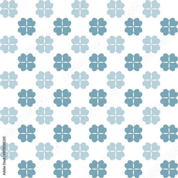 Obraz Blue wallpaper. Baby shower seamless pattern. Baby boy abstract background. Vector.
