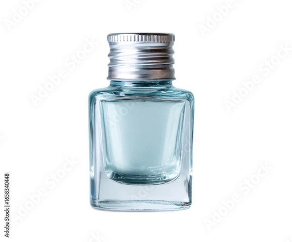 Fototapeta Small bottle of perfume on a transparent background