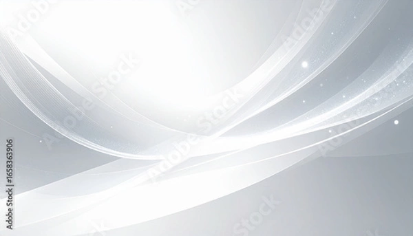 Fototapeta ウェーブ背景素材　シルバー