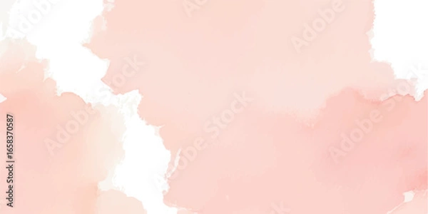 Fototapeta Elegant Light Pink Watercolor Wash – Gentle Gradient Blush Texture on White Paper for Artistic Backgrounds and Modern Branding
