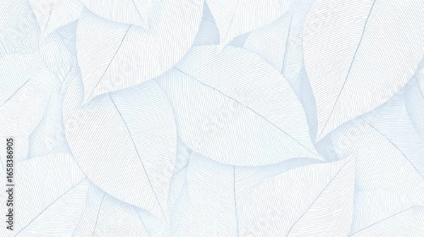 Obraz Delicate light blue leaf pattern.