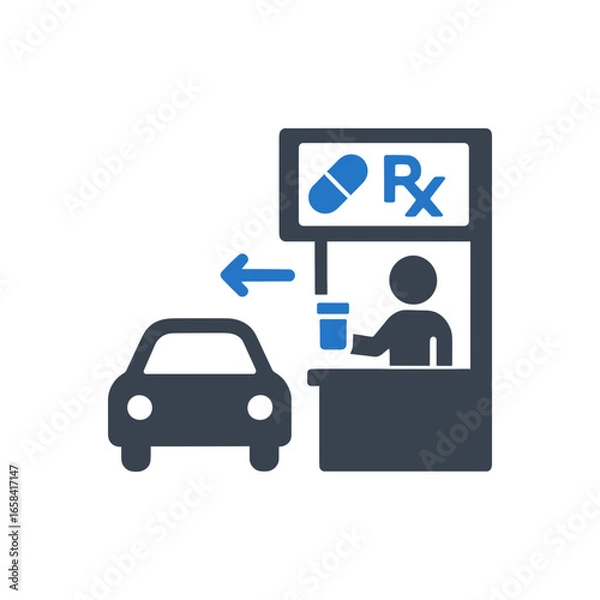 Obraz Drive-Thru Pharmacy Icon