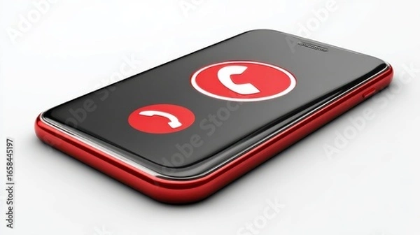 Fototapeta Incoming Call: Smartphone Interface Design