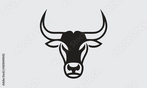 Obraz Bold Black Bull Head Logo