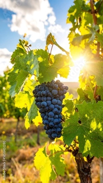 Obraz Grapevine cluster in sunlight