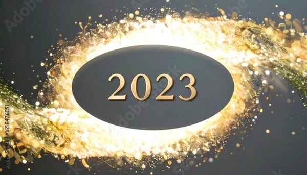 Fototapeta Happy New Year 2023 graphic design (1)