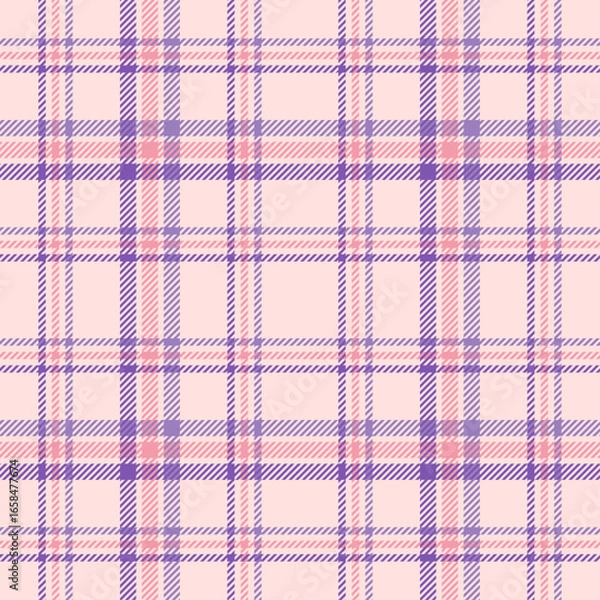 Fototapeta blue lined tartan plaid seamless pattern for textile, fabric print, wallpaper, clothing, wrapping paper, garments and fashion. Sottish Check vector background.