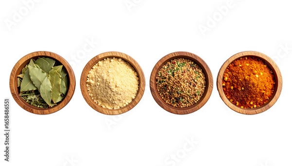 Obraz spices and herbs on white backgroundi buddel spce