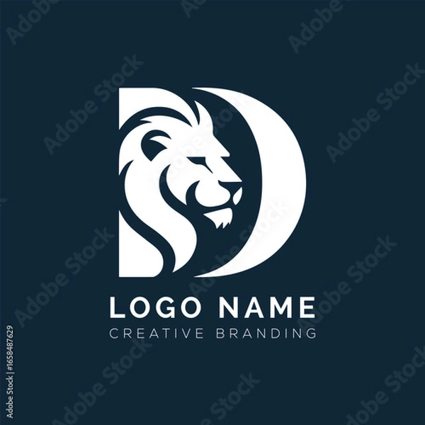 Obraz Letter D lion logo