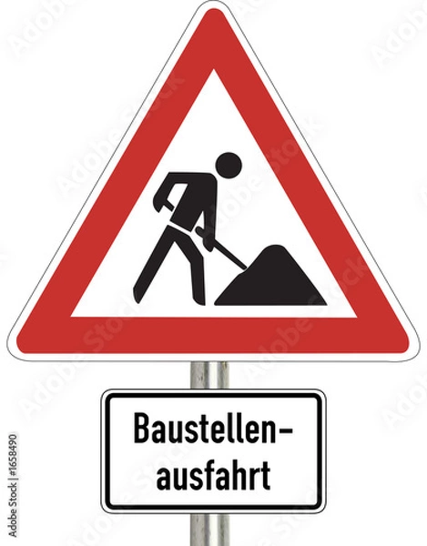 Fototapeta baustellenausfahrt