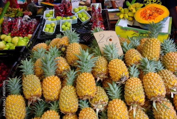 Obraz étalage d'ananas