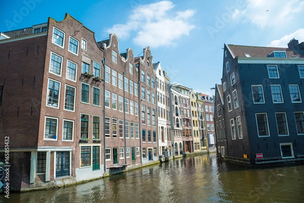 Fototapeta Traditional old buildings in Amsterdam, the Netherlands