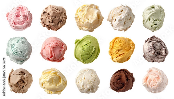 Obraz Assorted ice cream scoops