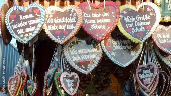 Obraz Lebkuchenherzen auf dem Oktoberfest