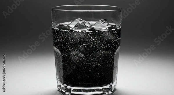 Fototapeta Dark drink with ice