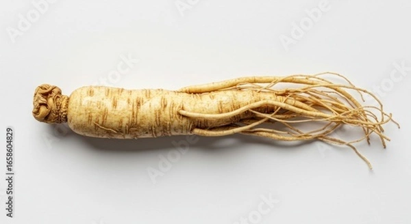 Obraz Ginseng root on white background (1)