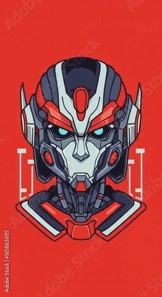 Obraz Futuristic robot head