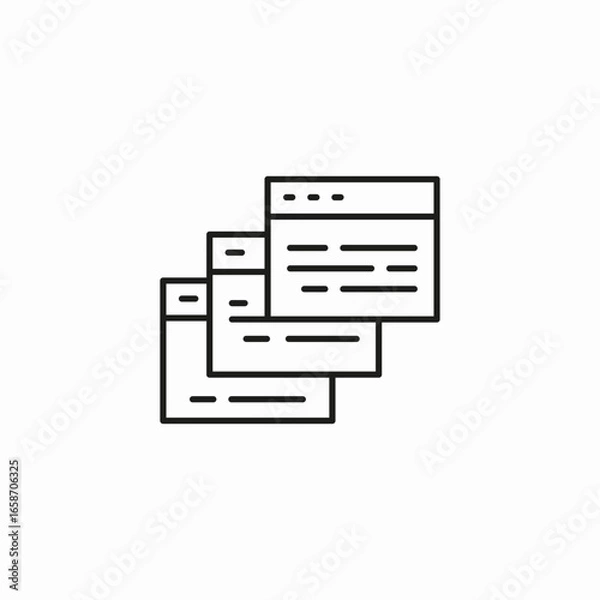 Obraz multiple web pages icon sign vector