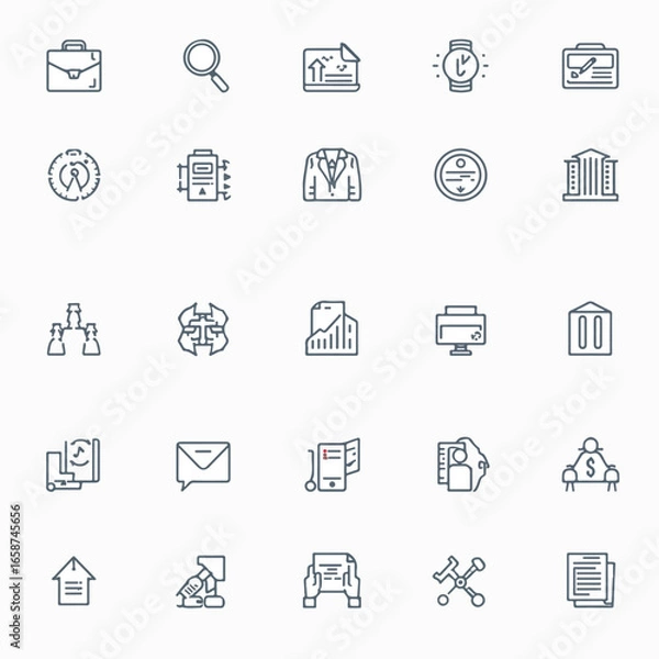 Fototapeta business icons set